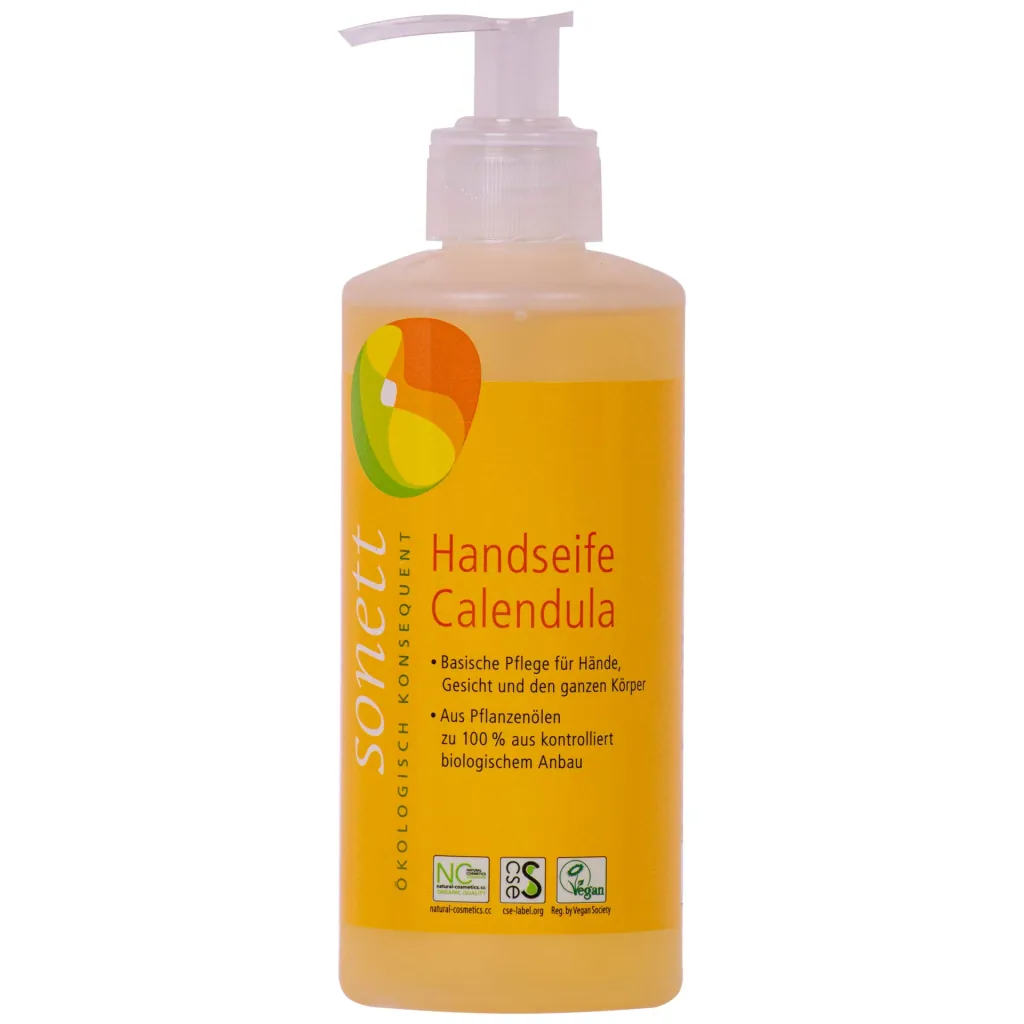 Handzeep calendula, natuurlijke handzeep, milde handzeep