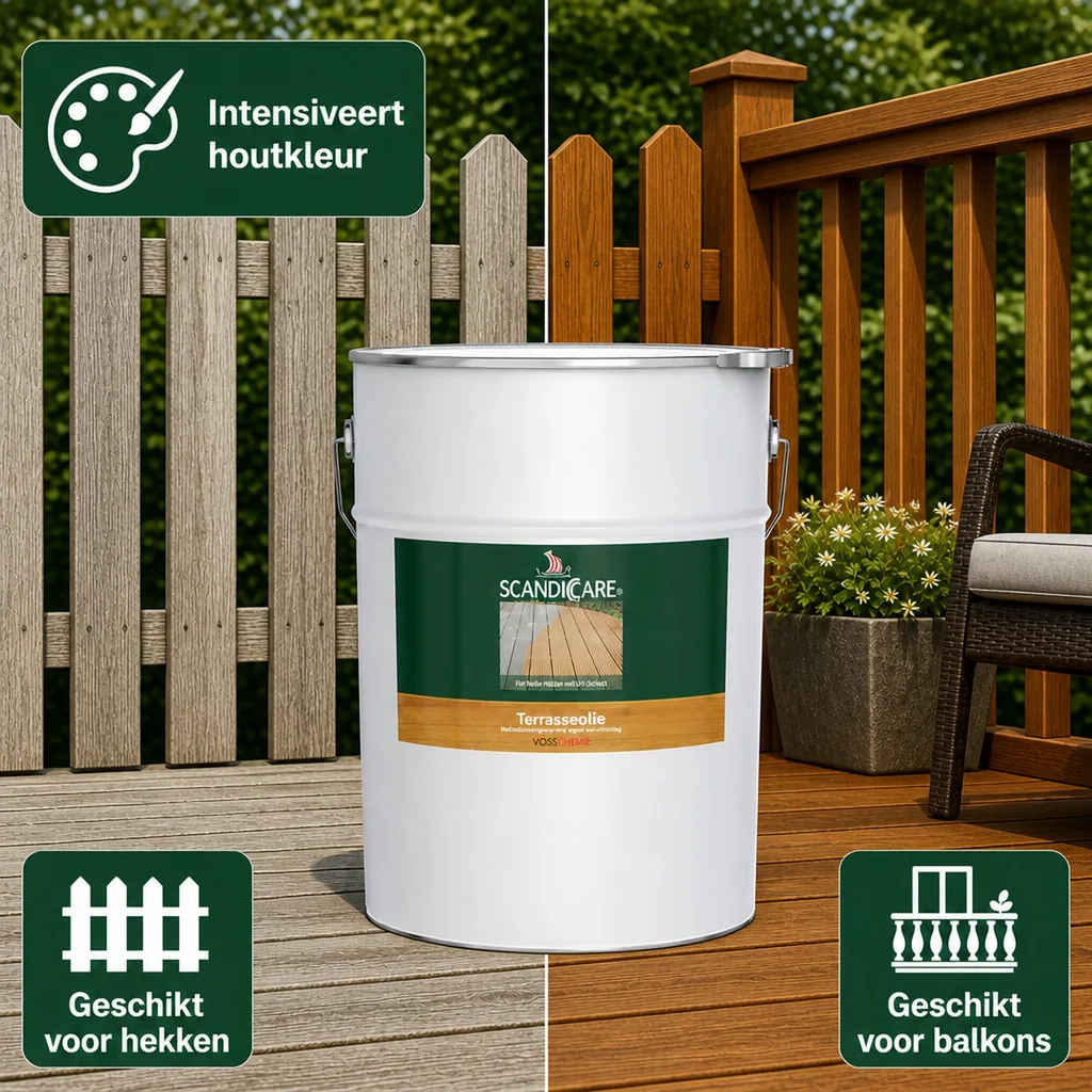 Terrasolie 10 Liter, Terrasolie licht, olie voor terras, houten terras behandelen