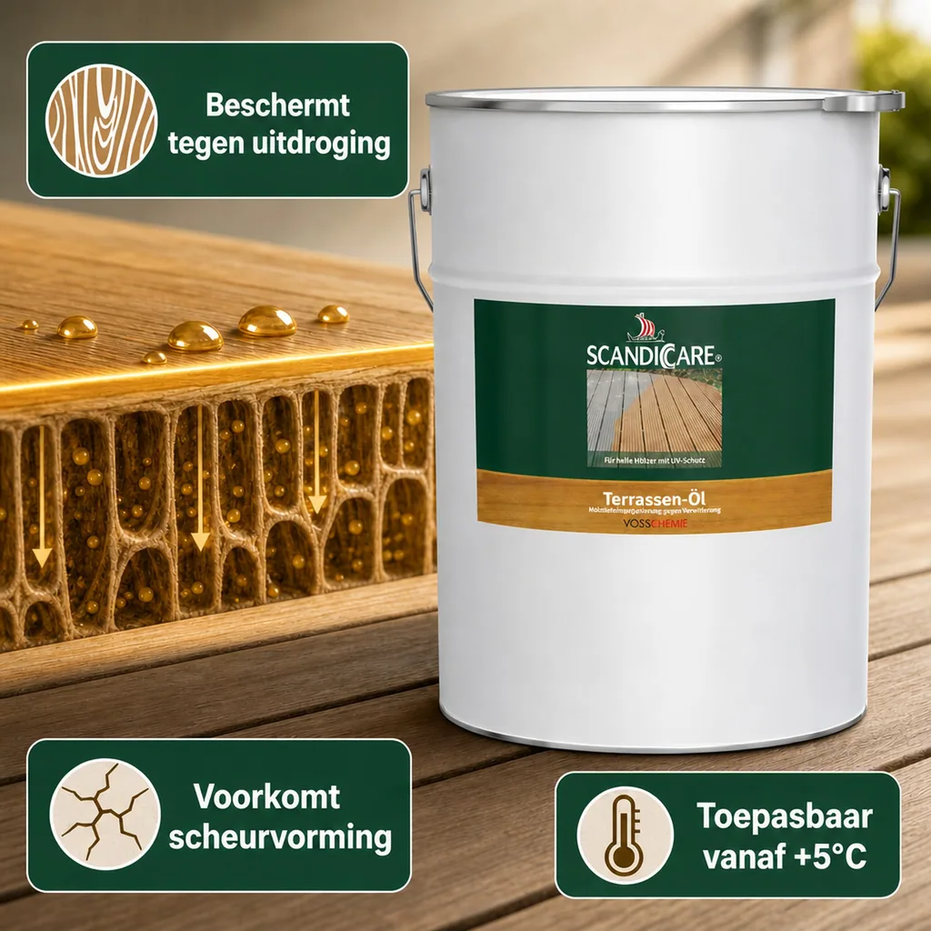 Terrasolie 10 Liter, Terrasolie licht, olie voor terras, houten terras behandelen