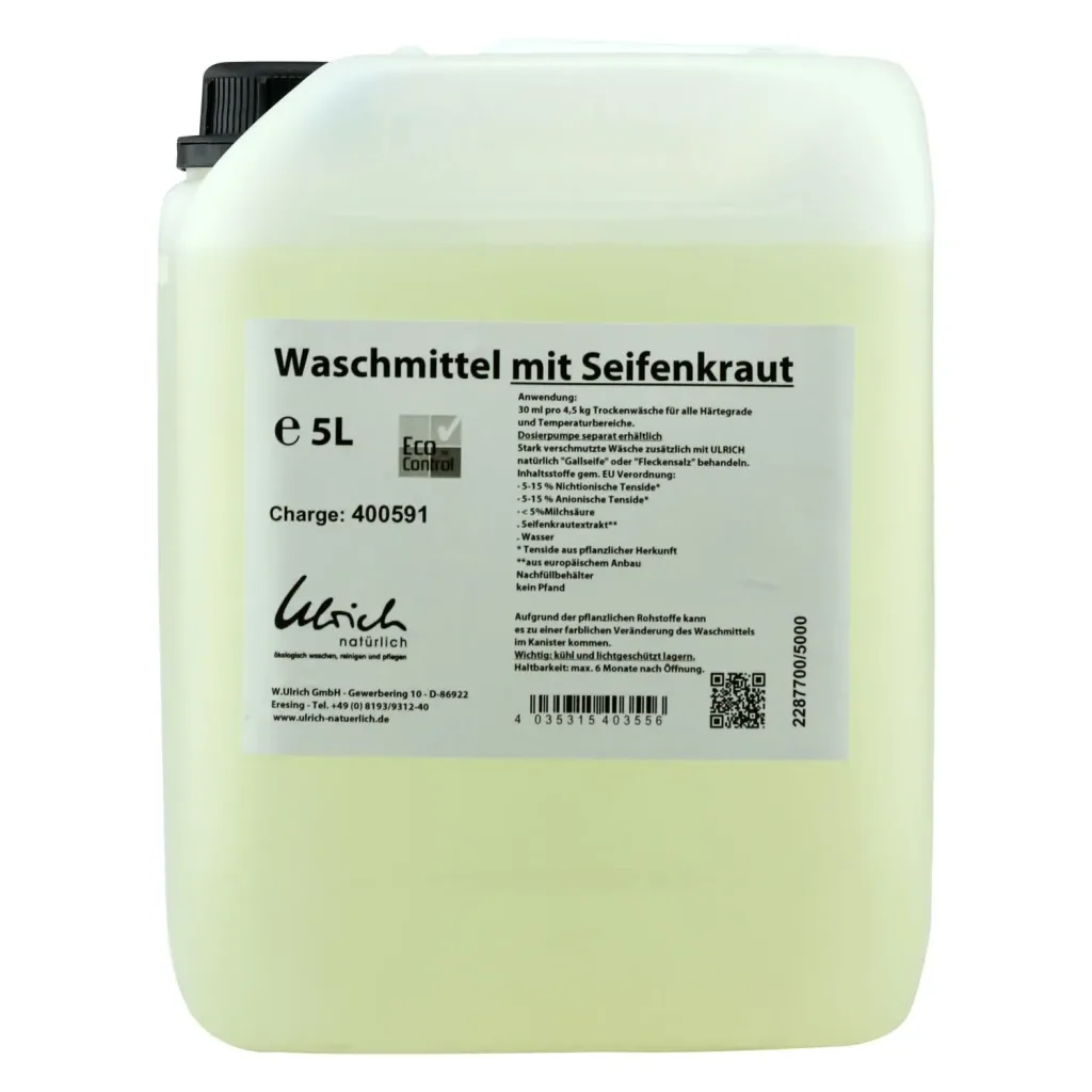 Wasmiddel, natuurlijk wasmiddel zeepkruid, ecologisch wasmiddel, ULRICH natürlich