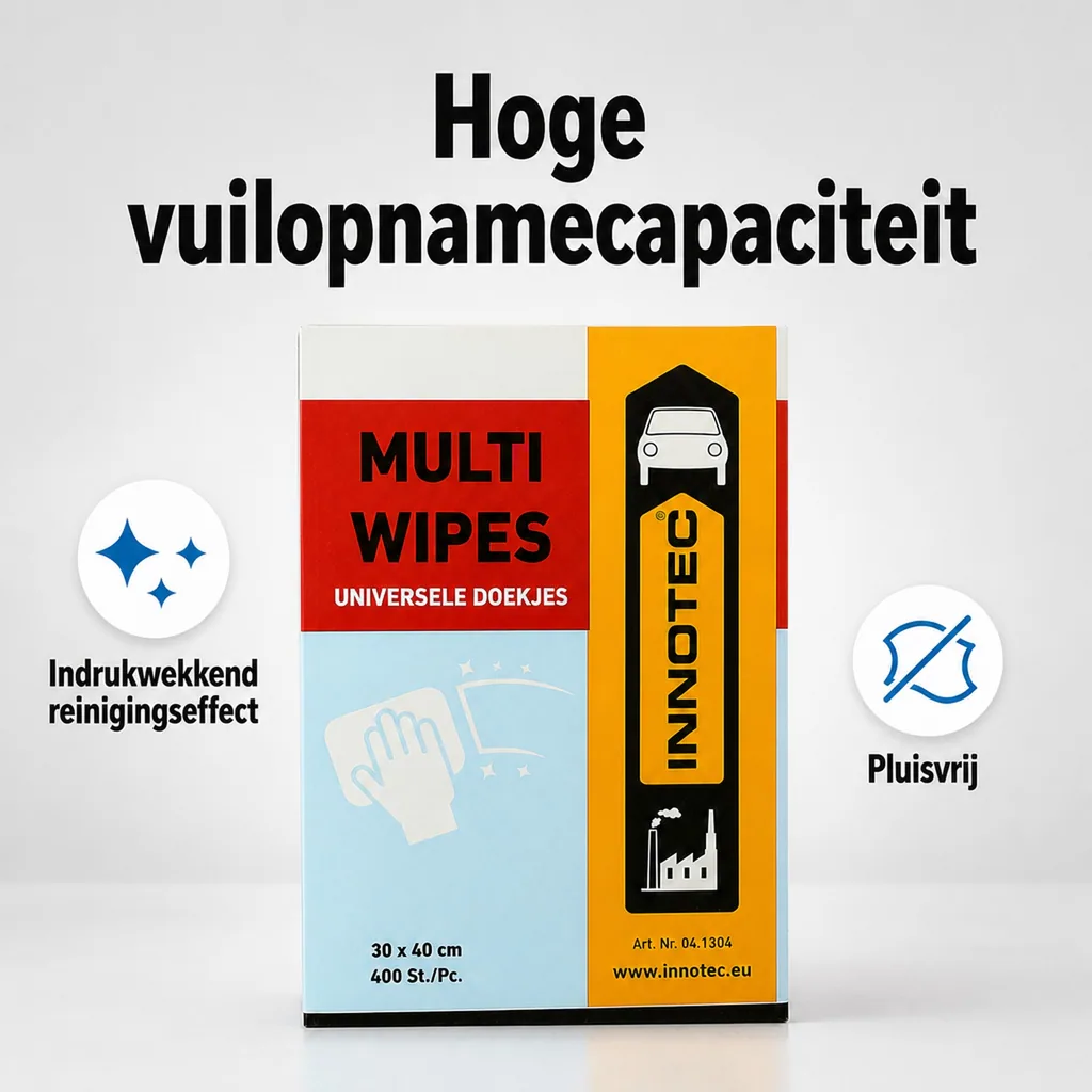 Reinigingsdoekjes, poetsdoekjes, INNOTEC Multi Wipes, 400 stuks, schoonmaakdoekjes