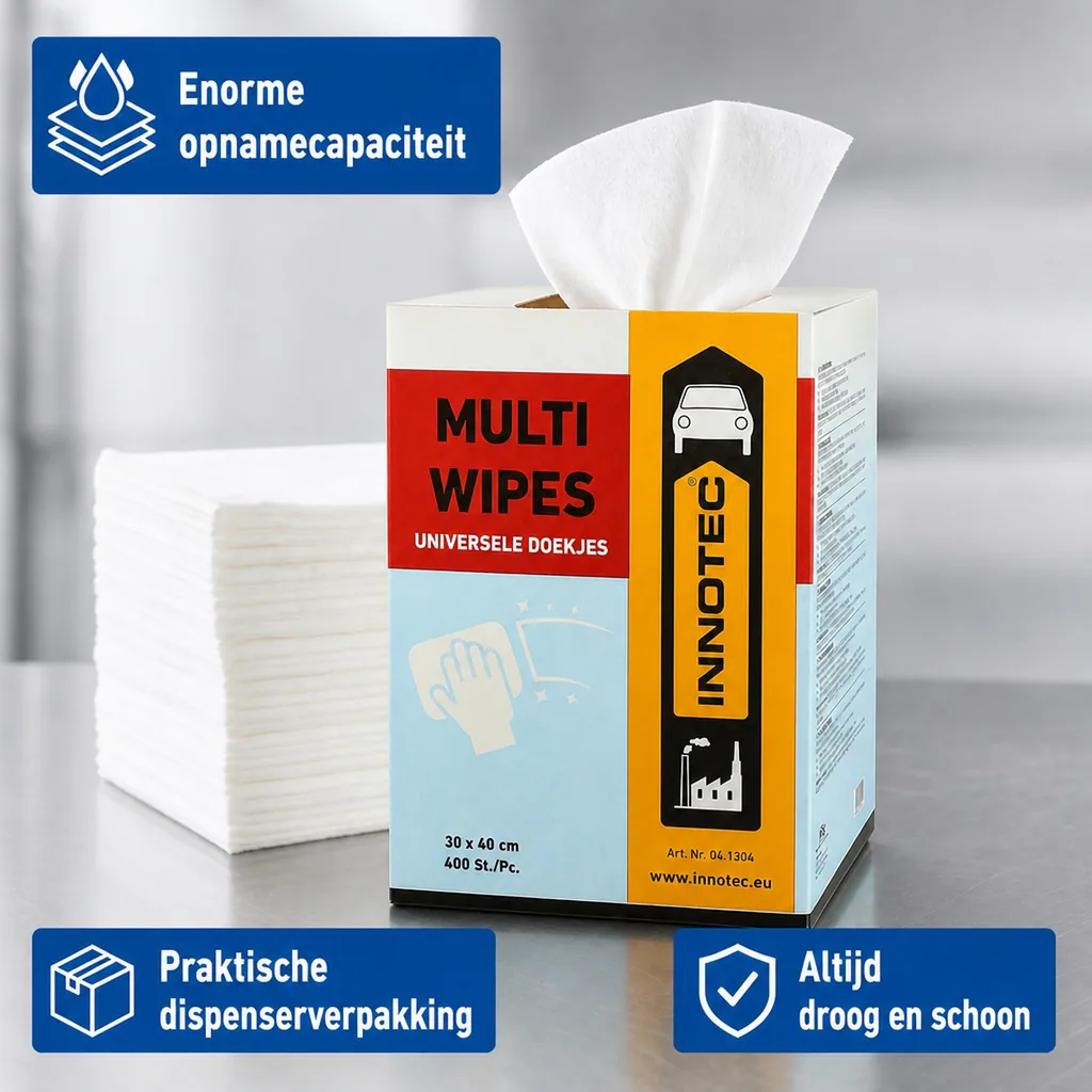 Reinigingsdoekjes, poetsdoekjes, INNOTEC Multi Wipes, 400 stuks, schoonmaakdoekjes