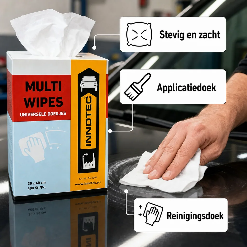 Reinigingsdoekjes, poetsdoekjes, INNOTEC Multi Wipes, 400 stuks, schoonmaakdoekjes