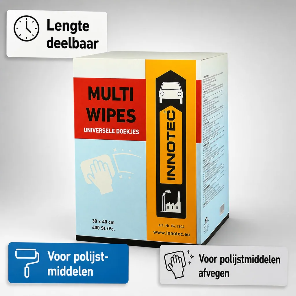 Reinigingsdoekjes, poetsdoekjes, INNOTEC Multi Wipes, 400 stuks, schoonmaakdoekjes