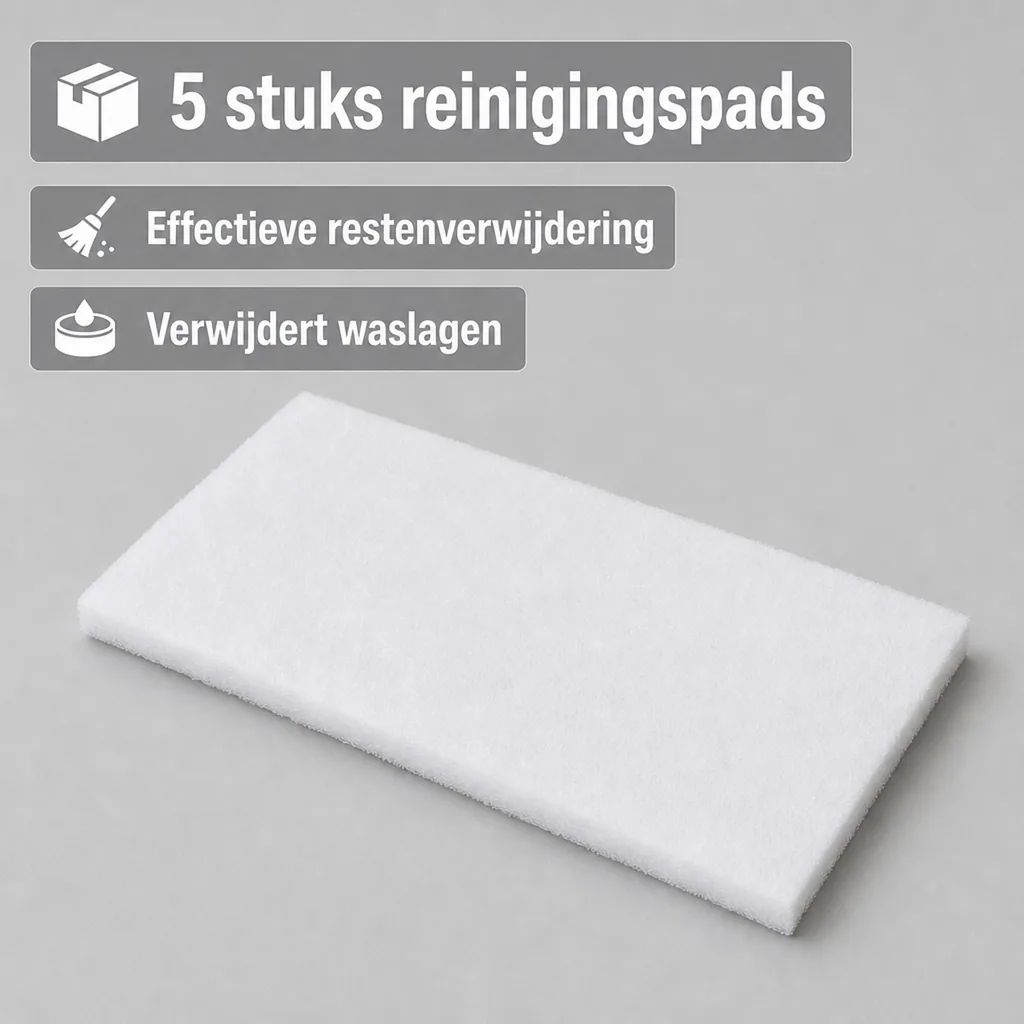 Handpad, 5 stuks, wit, 12 x 25 x 0,6cm, schuurpad