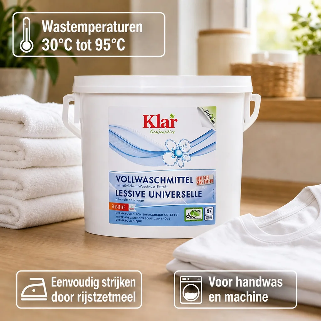 Waspoeder 4,4kg, natuurlijk wasmiddel met wasnoot extract