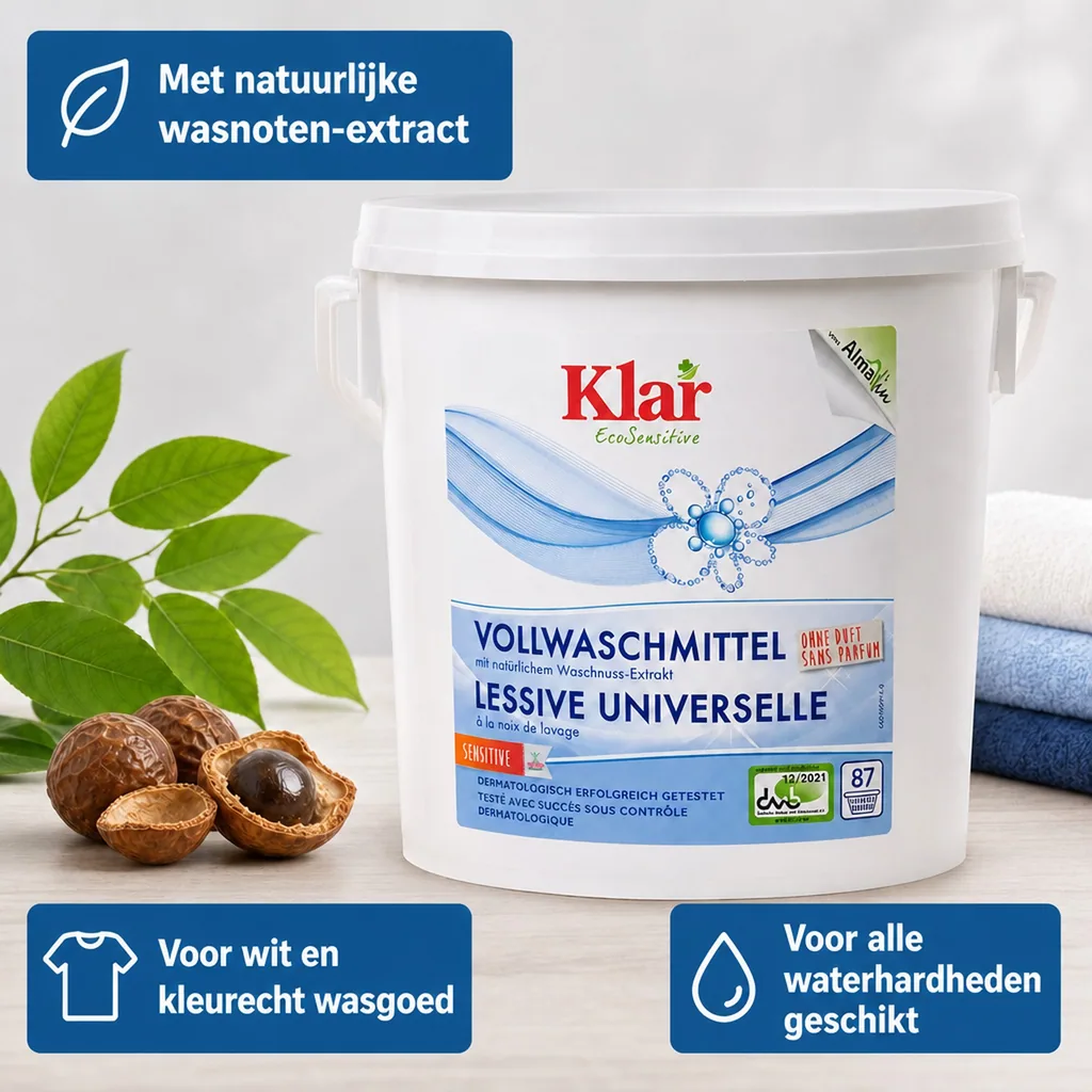Waspoeder 4,4kg, natuurlijk wasmiddel met wasnoot extract