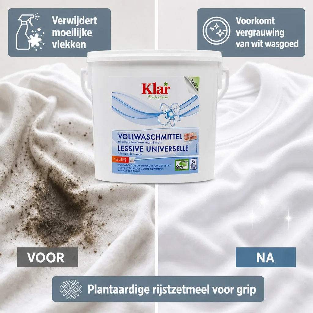 Waspoeder 4,4kg, natuurlijk wasmiddel met wasnoot extract