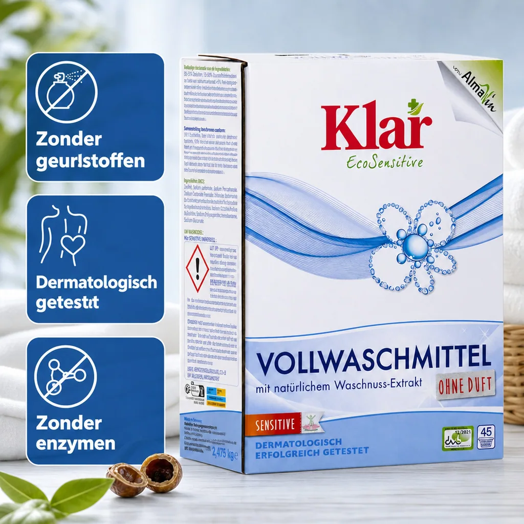 Waspoeder, Wasmiddel poeder, natuurlijk wasmiddel met wasnoten, 2,475kg