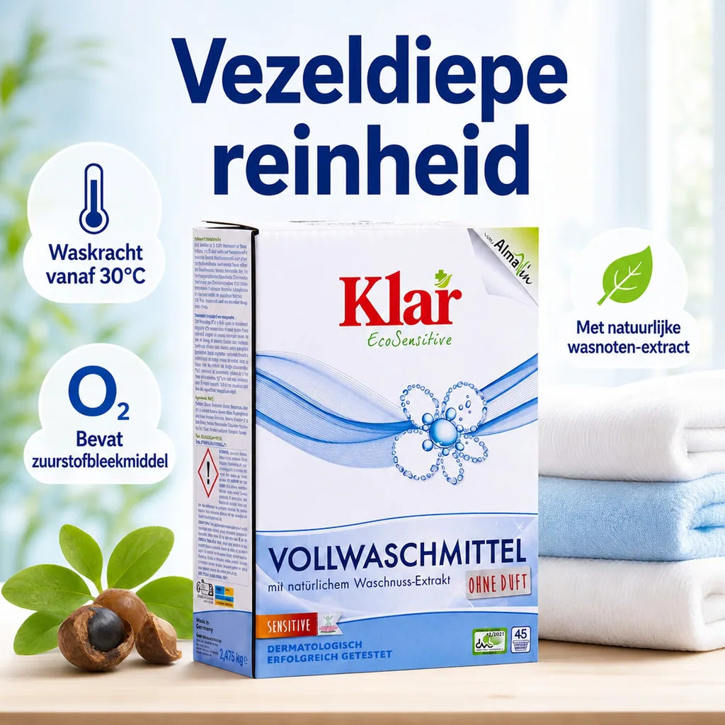 Waspoeder, Wasmiddel poeder, natuurlijk wasmiddel met wasnoten, 2,475kg