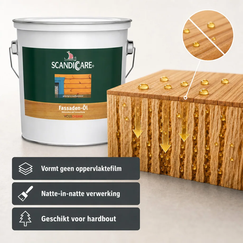 Gevelolie 3 Liter, kleurloze houtolie, houtolie buiten, transparante houtolie