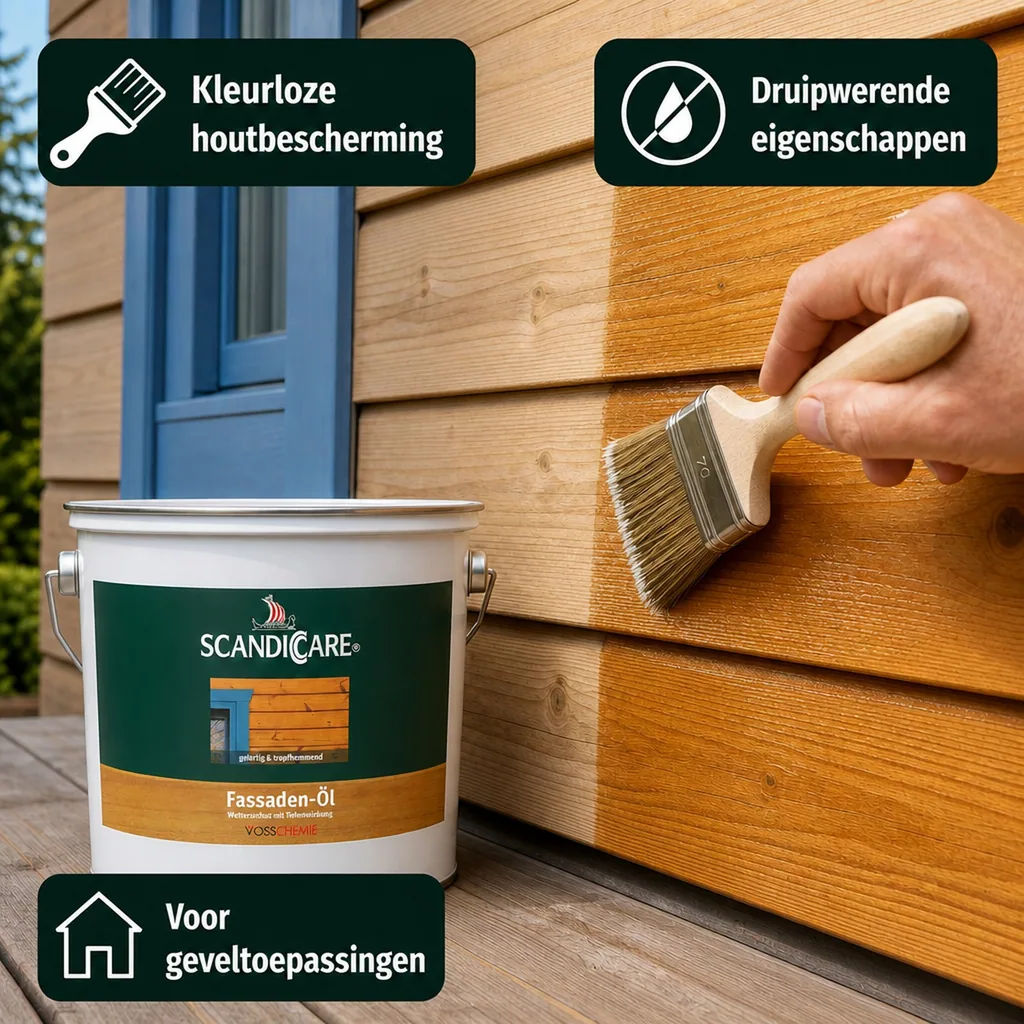Gevelolie 3 Liter, kleurloze houtolie, houtolie buiten, transparante houtolie