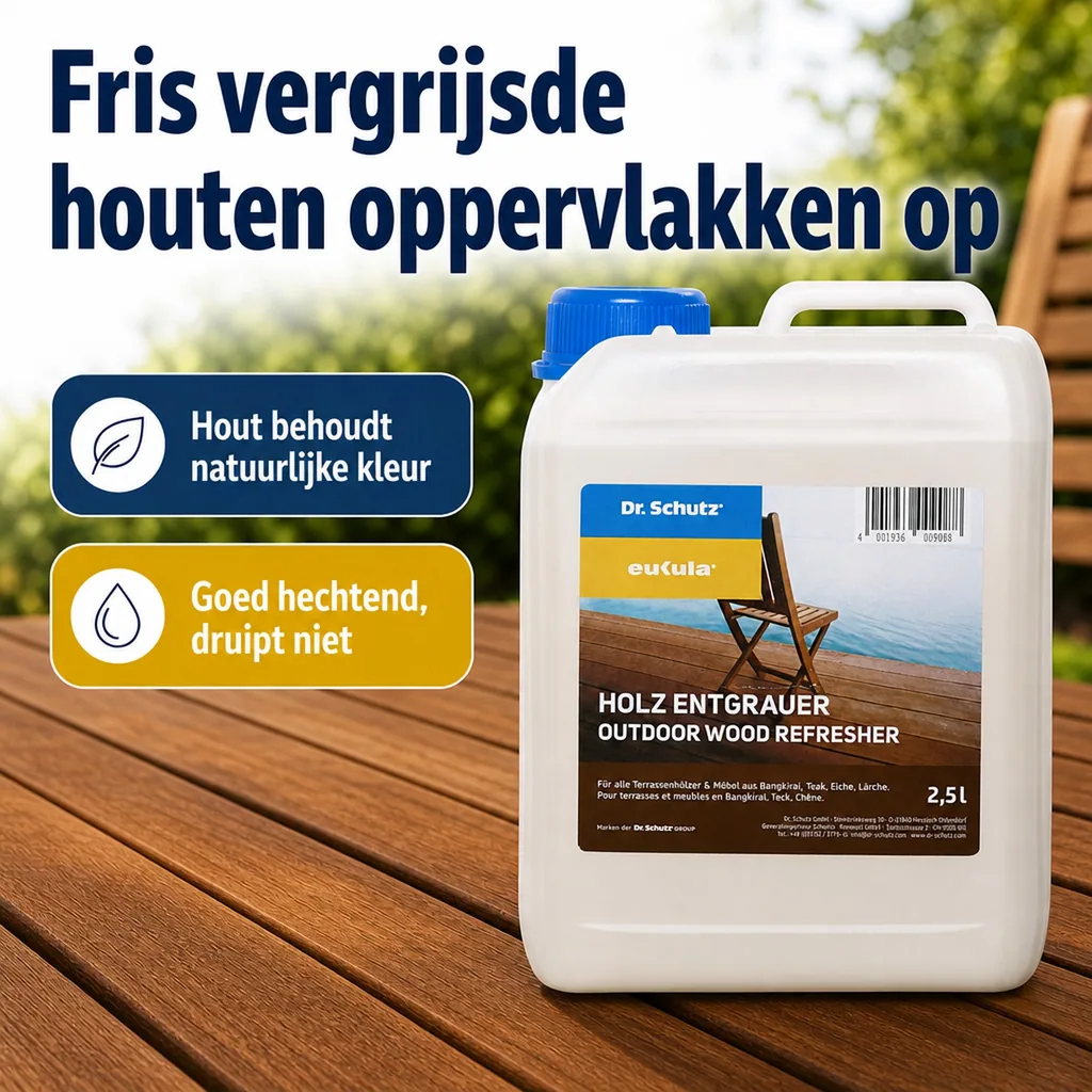 Hout ontgrijzer 2.5 Liter, hout reiniger, terras ontgrijzer