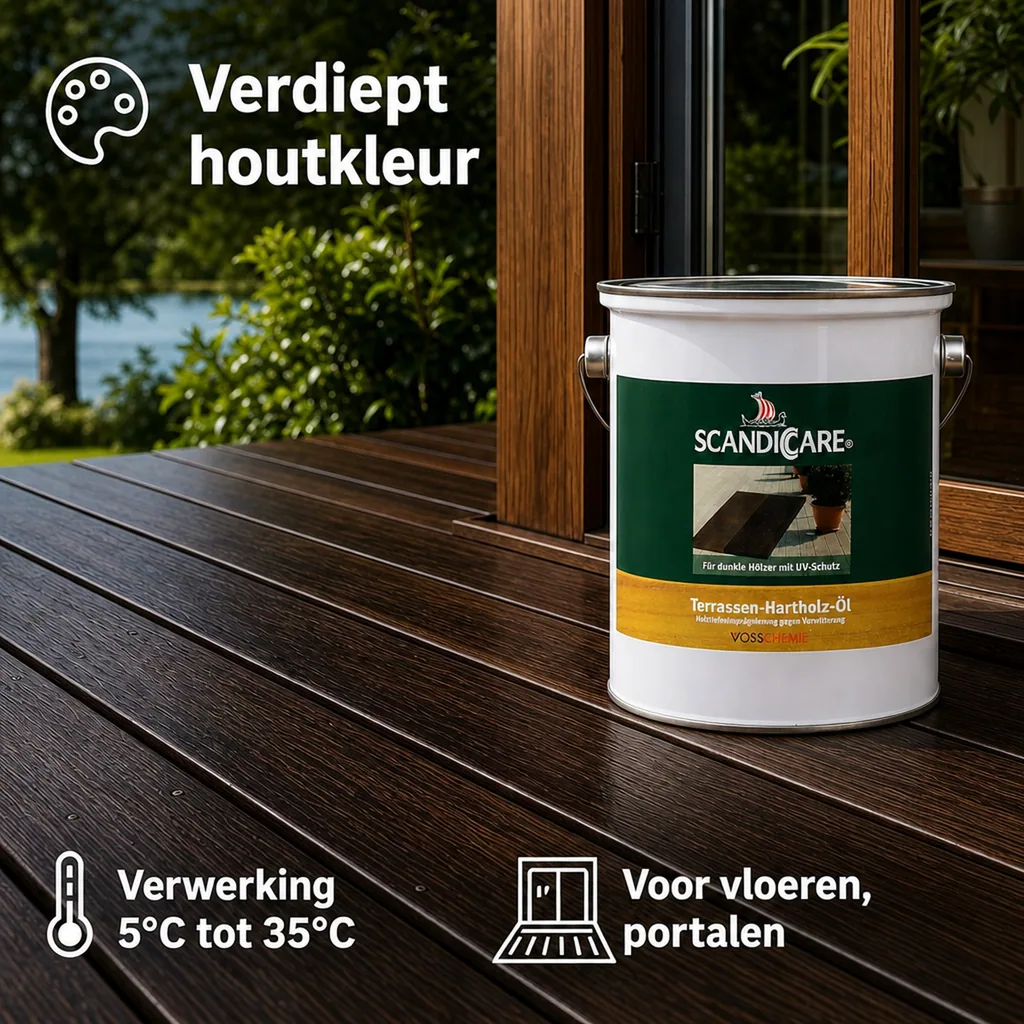 Terrasolie hardhout 3 liter, hardhout olie terras, olie voor hardhouten terras