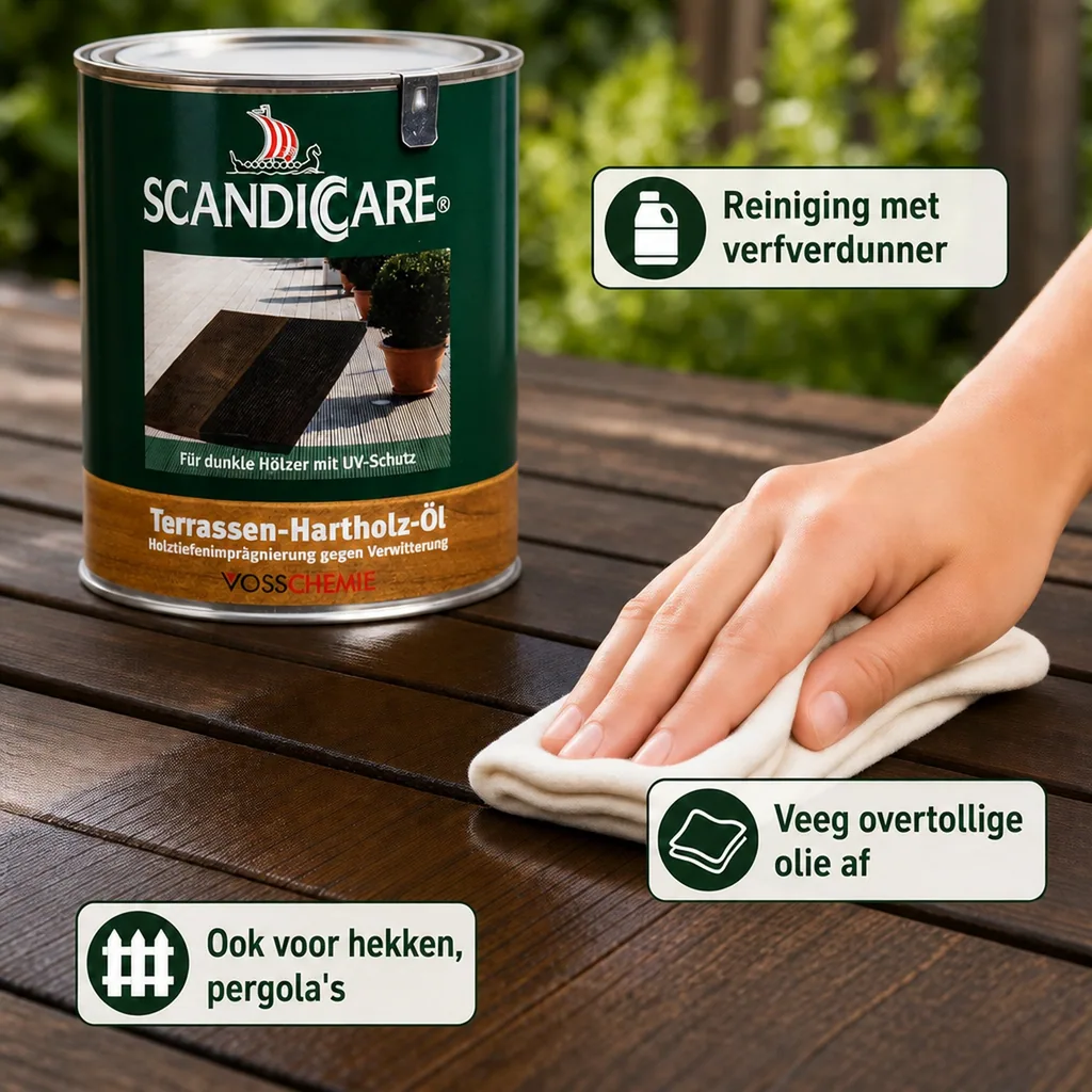 Terrasolie, hardhout olie, olie voor hardhouten terras, hardhout terras olie, 1 Liter