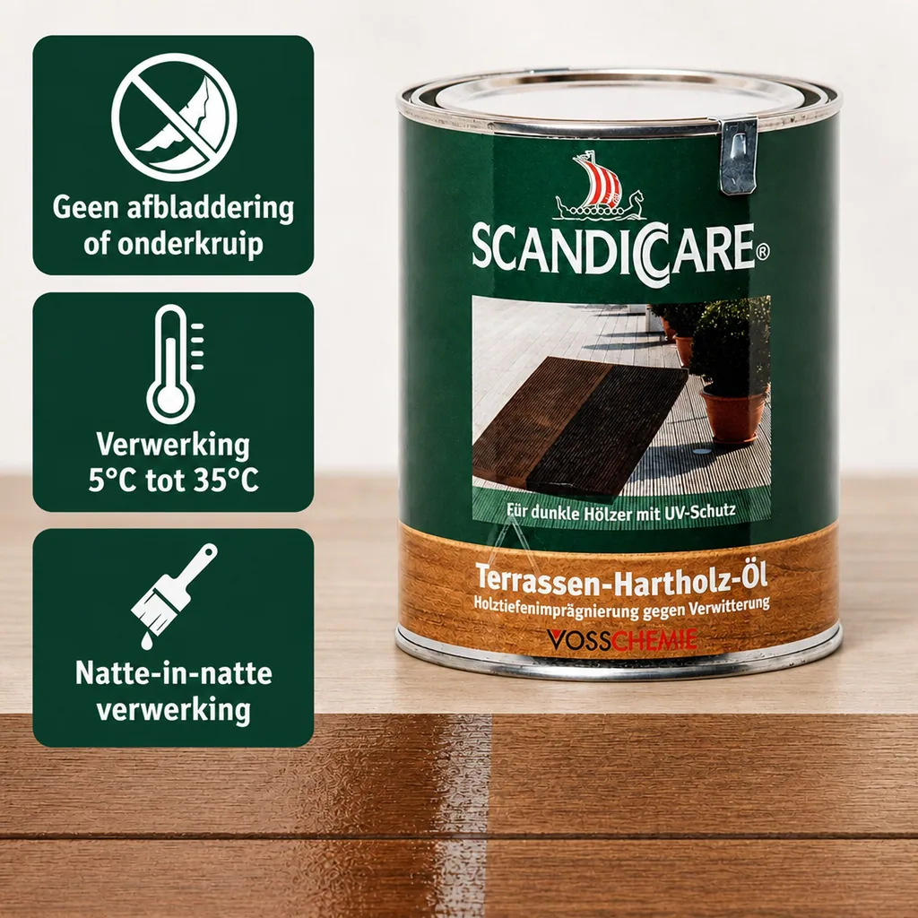 Terrasolie, hardhout olie, olie voor hardhouten terras, hardhout terras olie, 1 Liter