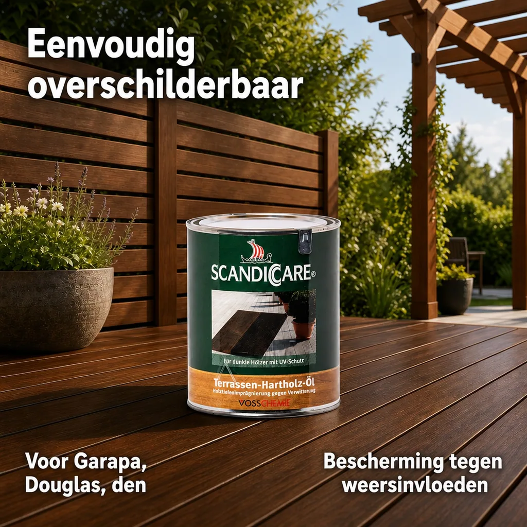 Terrasolie, hardhout olie, olie voor hardhouten terras, hardhout terras olie, 1 Liter