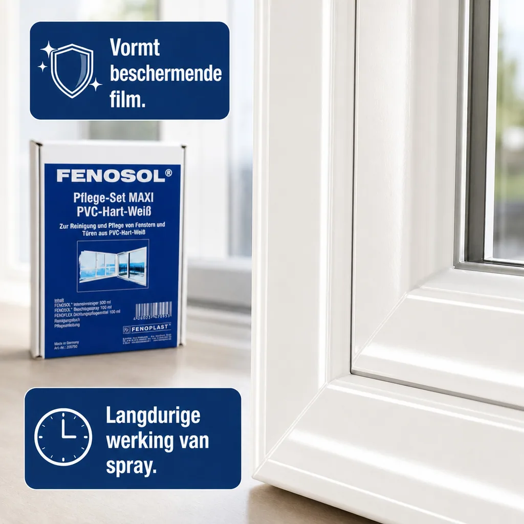 PVC reiniger, PVC onderhoud, Kunststof reiniger, Fenosol Pflege-Set PVC-Hart-weiß MAXI