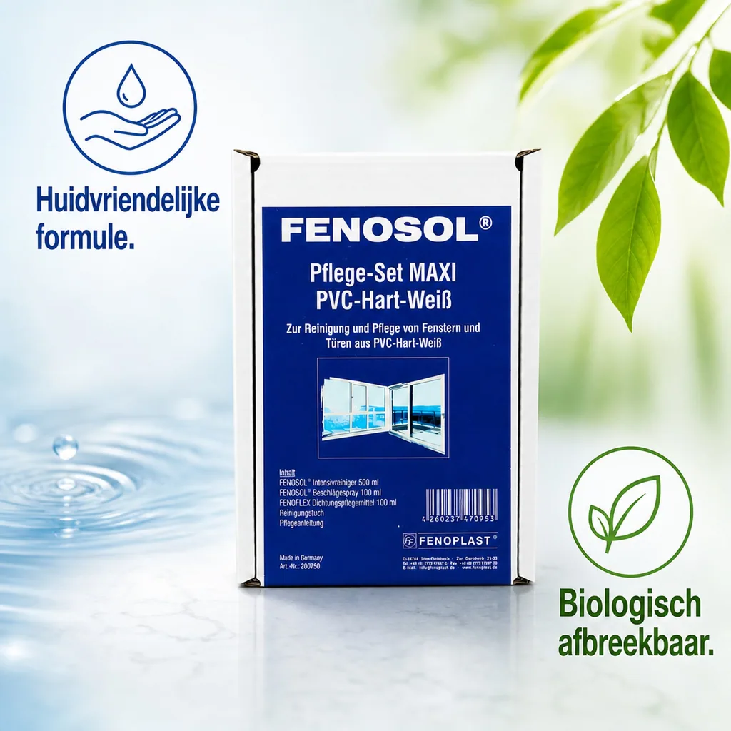 PVC reiniger, PVC onderhoud, Kunststof reiniger, Fenosol Pflege-Set PVC-Hart-weiß MAXI