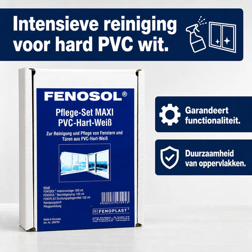 PVC reiniger, PVC onderhoud, Kunststof reiniger, Fenosol Pflege-Set PVC-Hart-weiß MAXI