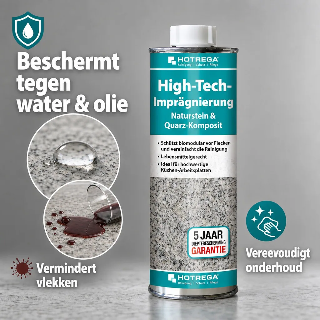 Natuursteen impregneermiddel, Quarts composiet impregneermiddel, Impregneren natuursteen, 250 ml dose