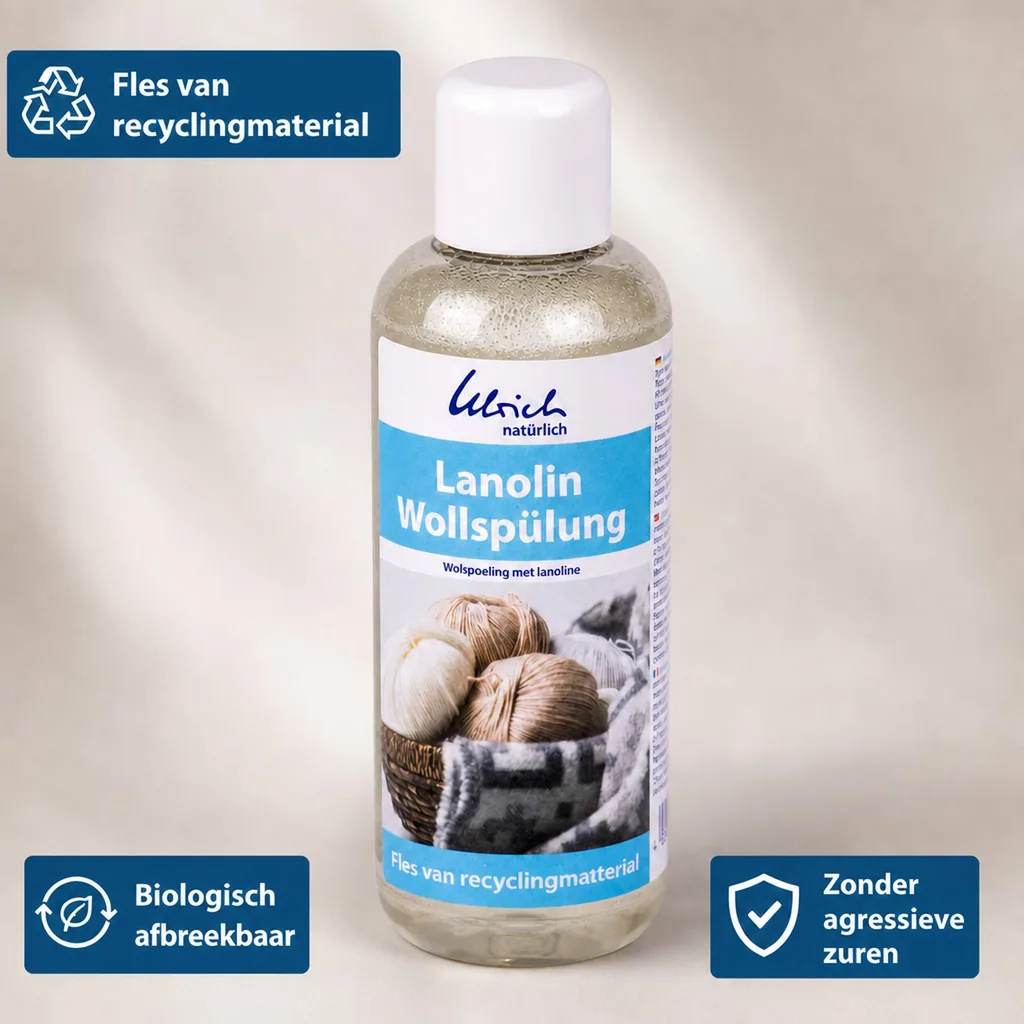 Lanoline wasverzachter, wolwasmiddel lanoline, wol spoelen, 250 ml