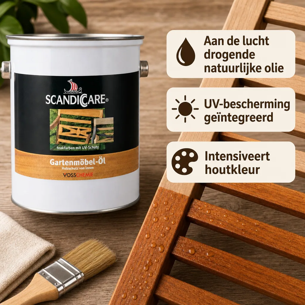 Tuinmeubelolie 3 liter, met UV-bescherming, Olie voor houten tuinmeubelen