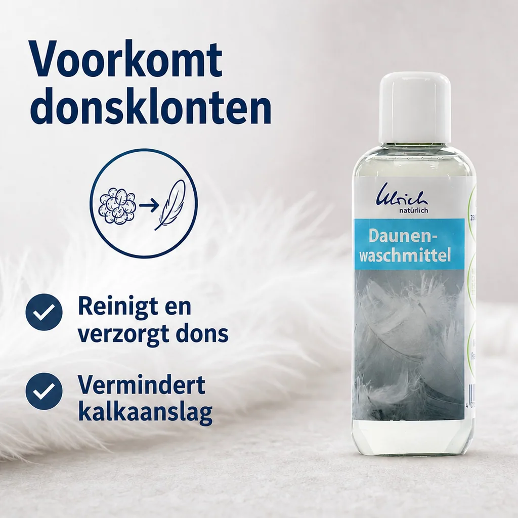 Daunenwasmiddel 250 ml, Wasmiddel voor dons, Natuurlijk wasmiddel dons