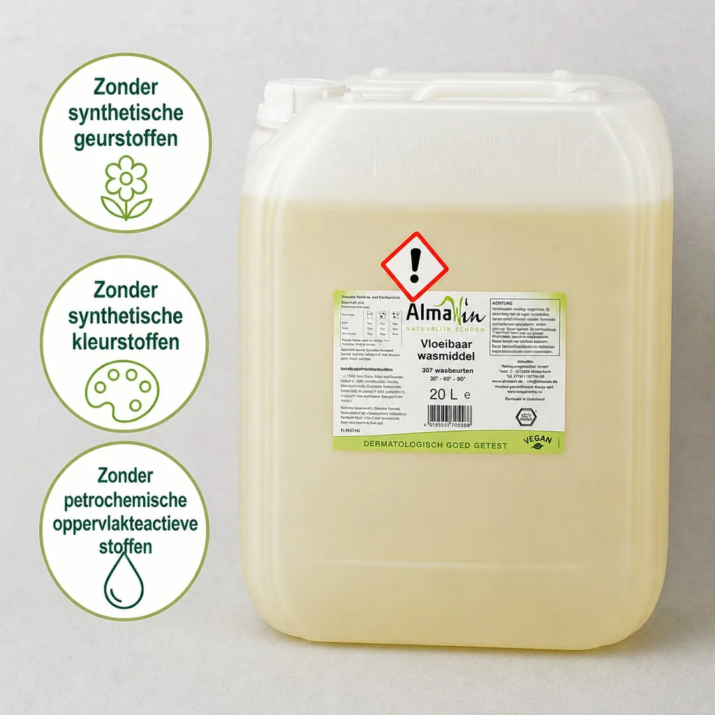 Vloeibaar wasmiddel 20 Liter, ecologisch wasmiddel, biologisch wasmiddel