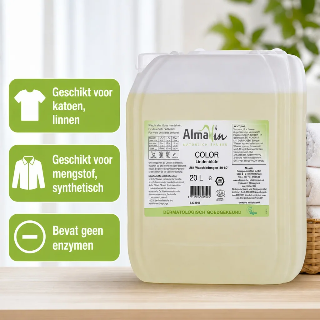 Vloeibaar wasmiddel kleur, 20 liter, wasmiddel voor gekleurde was
