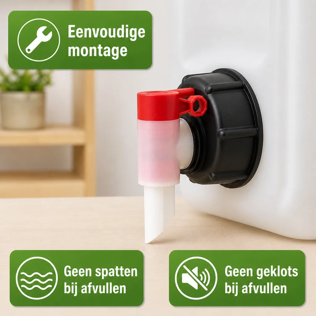 Kraan voor jerrycan 20 liter, jerrycan kraan, aftapkraan jerrycan