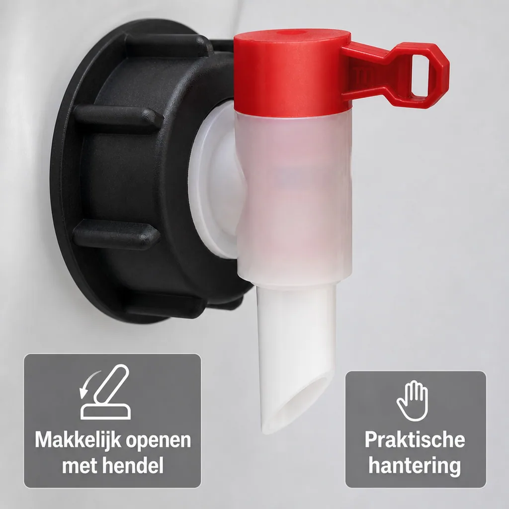 Kraan voor jerrycan 20 liter, jerrycan kraan, aftapkraan jerrycan