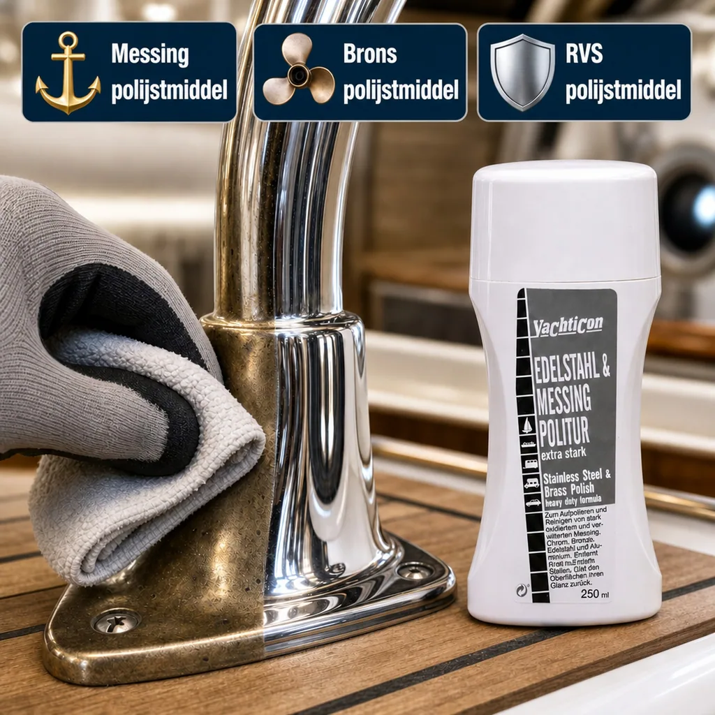 RVS polijstmiddel, Messing polijsten, Metaal polijstmiddel, 250 ml extra sterk