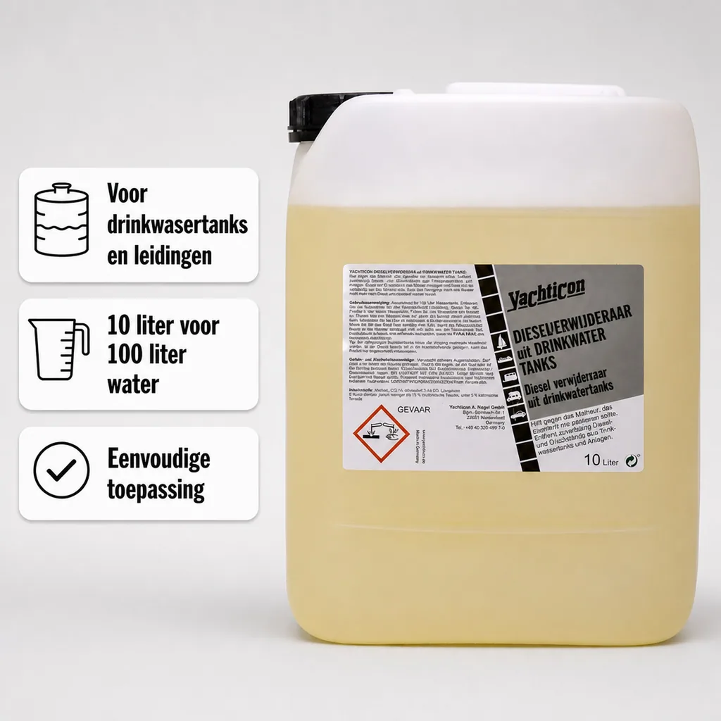Diesel verwijderaar 10 Liter, Reiniger drinkwatertank, Diesel reiniger
