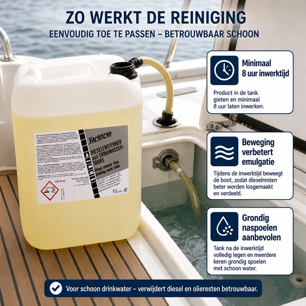 Diesel verwijderaar 10 Liter, Reiniger drinkwatertank, Diesel reiniger