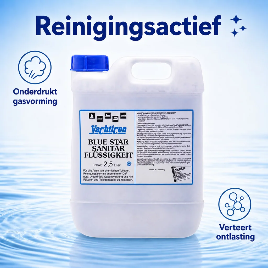 Sanitairvloeistof 2.5 liter, Toiletvloeistof, Camping toilet vloeistof