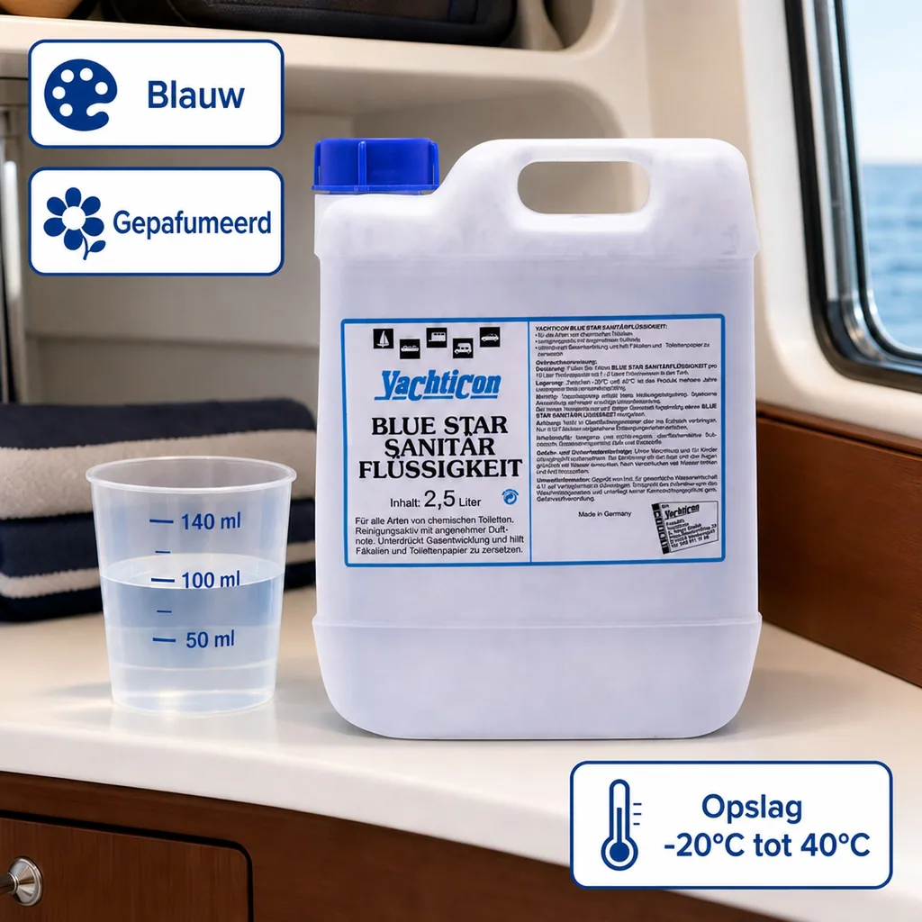 Sanitairvloeistof 2.5 liter, Toiletvloeistof, Camping toilet vloeistof
