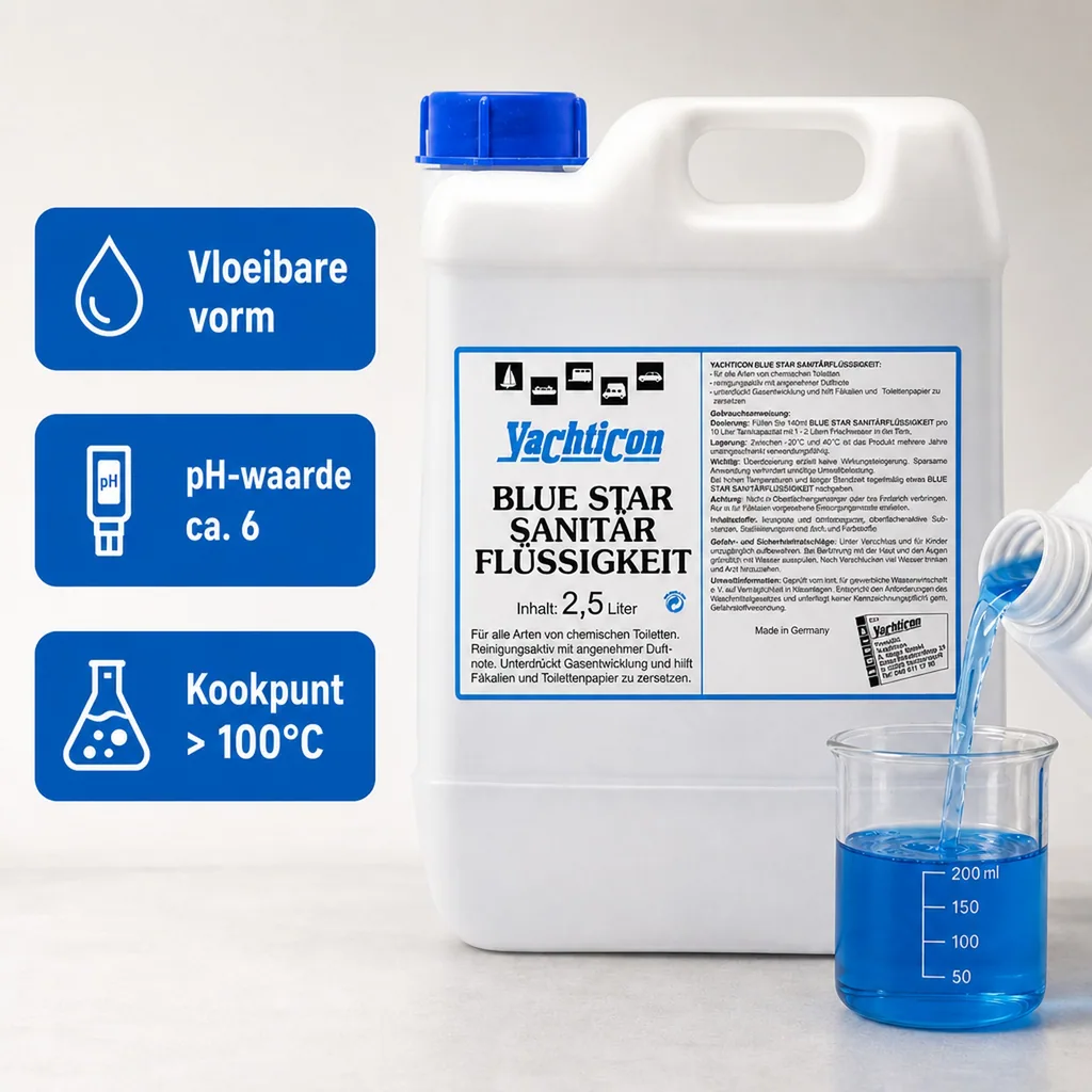 Sanitairvloeistof 2.5 liter, Toiletvloeistof, Camping toilet vloeistof