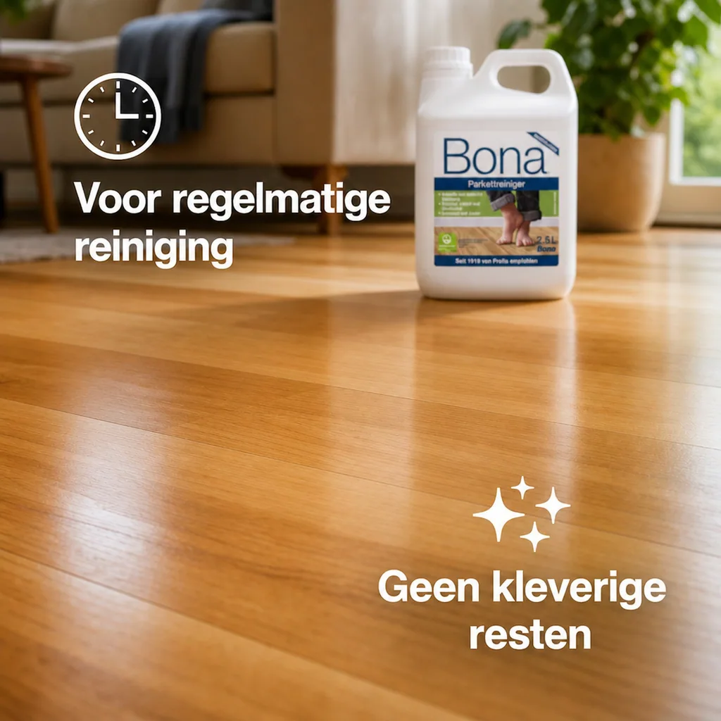 Parket reiniger 2,5 Liter, Houten vloer reiniger, voor Spray Mopp