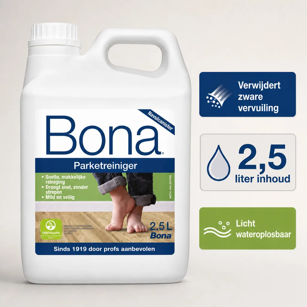 Parket reiniger 2,5 Liter, Houten vloer reiniger, voor Spray Mopp