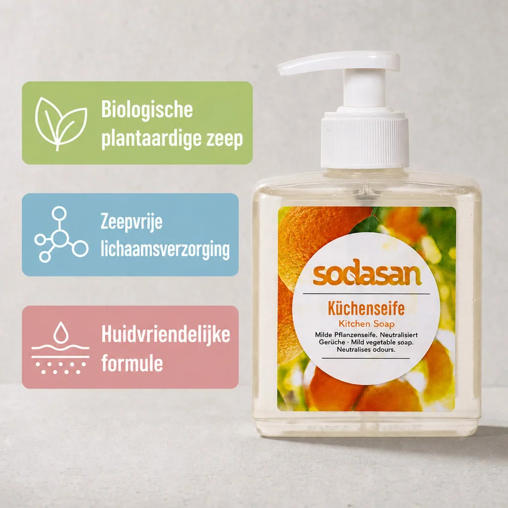 Keukenzeep, zeep voor keuken, 300 ml geur neutraliserende zeep