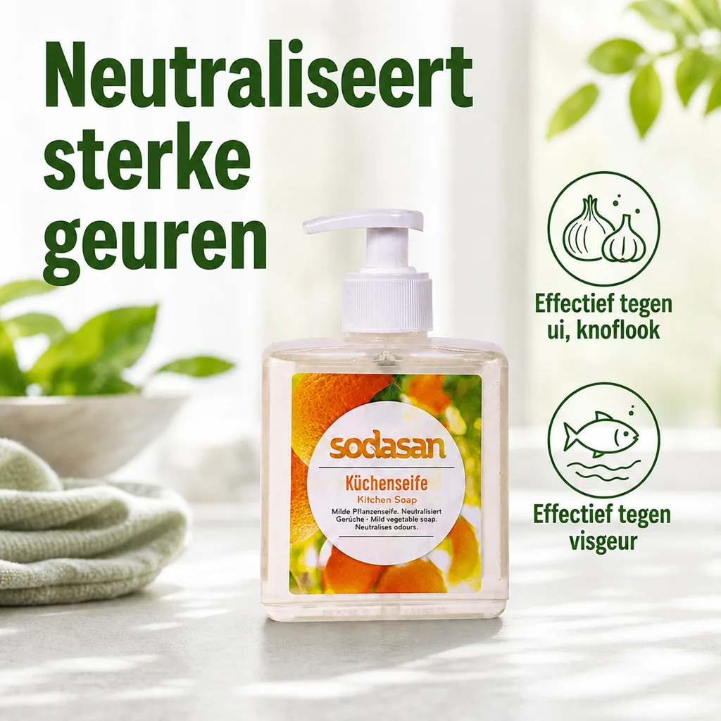 Keukenzeep, zeep voor keuken, 300 ml geur neutraliserende zeep