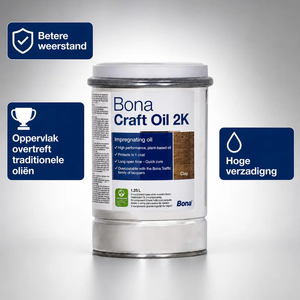 Olie voor houten vloer 1,25 Liter, 2K kleurolie, bruin