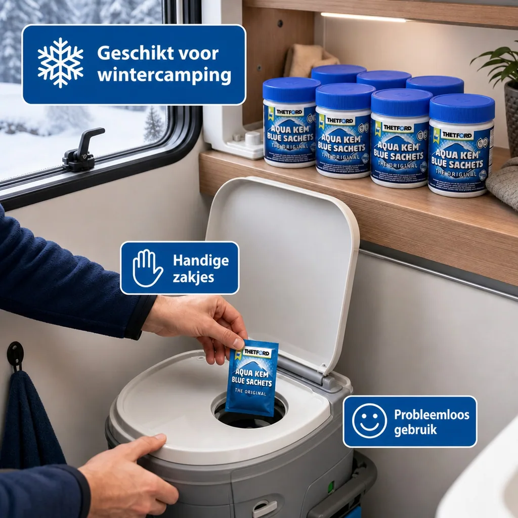 Toiletvloeistof, Camping toilet vloeistof, Chemisch toilet, 15 stuks