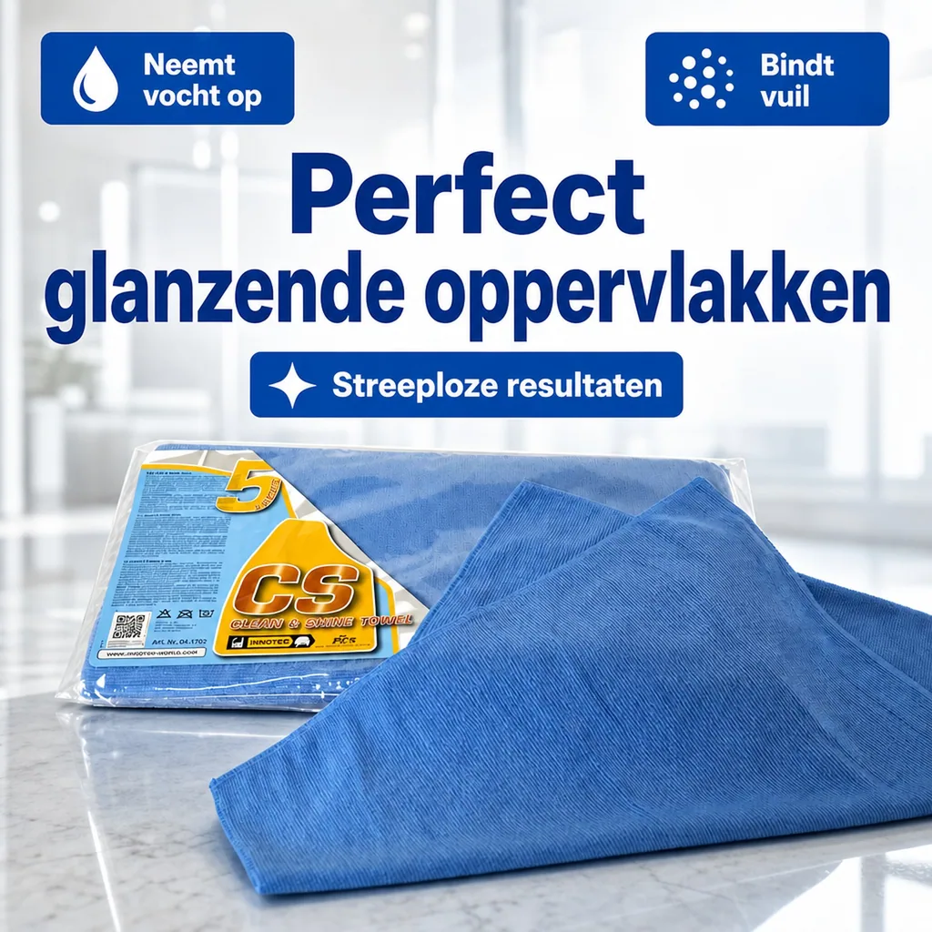 Poetsdoeken, blauw, 5 stuks, reinigingsdoekjes
