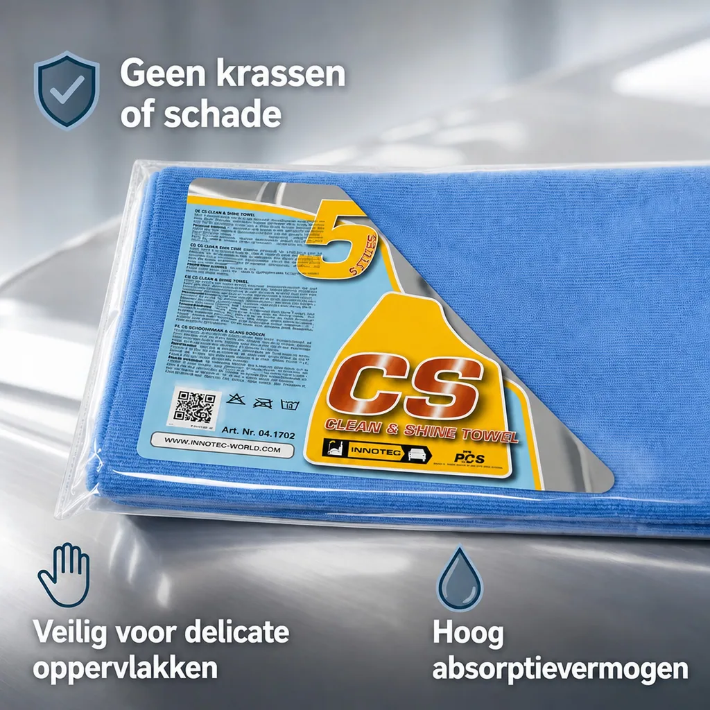 Poetsdoeken, blauw, 5 stuks, reinigingsdoekjes