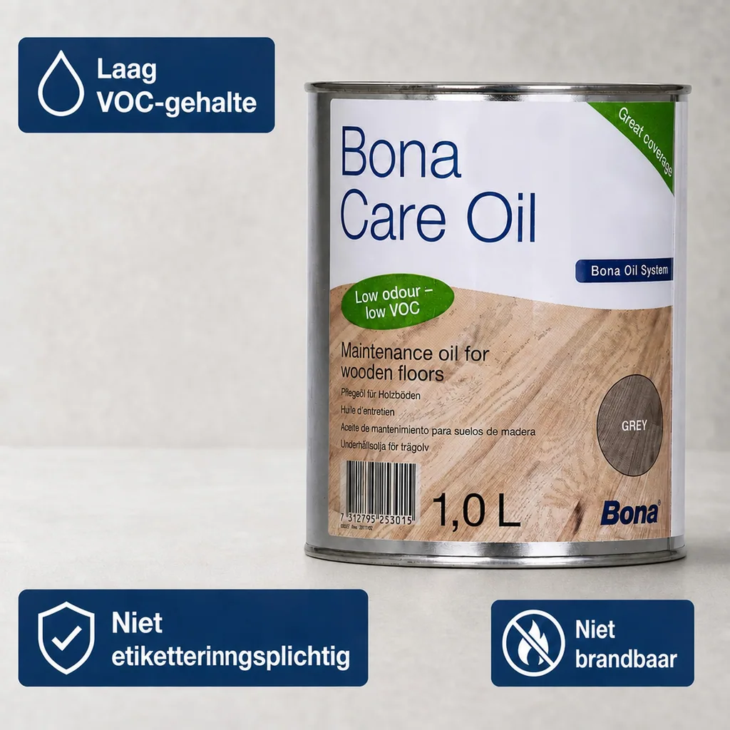 Onderhoudsolie houten vloer, grijze vloerolie, 1 Liter, olie voor houten vloer