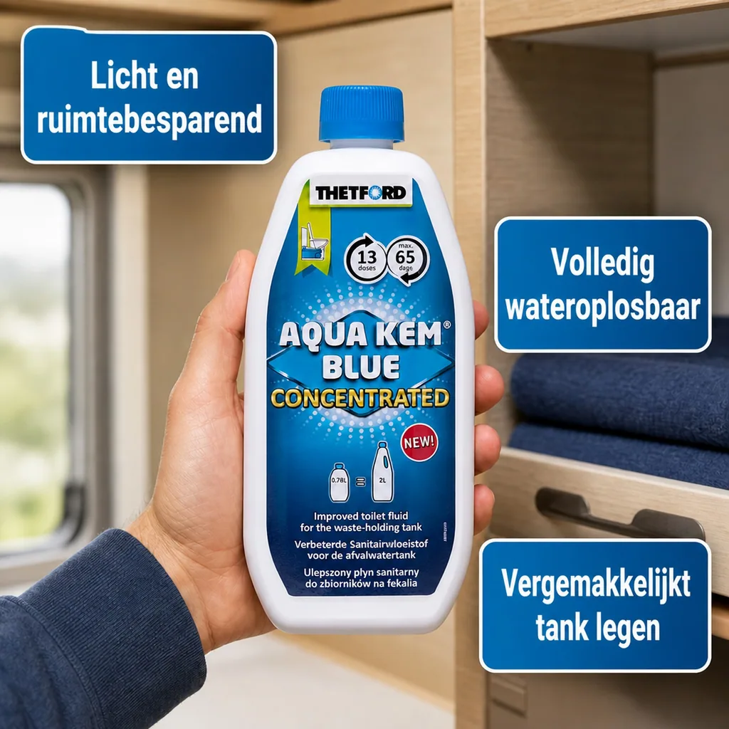 Toiletvloeistof, camping toilet vloeistof, chemisch toilet vloeistof, toilet vloeistof camping, mobiel toilet vloeistof, camping toilet vloeistof blauw, toiletvloeistof concentraat