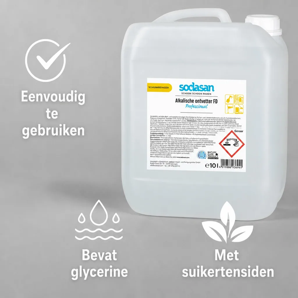 Alkalische ontvetter 10 liter, professionele ontvetter, vet verwijderaar, industriële ontvetter