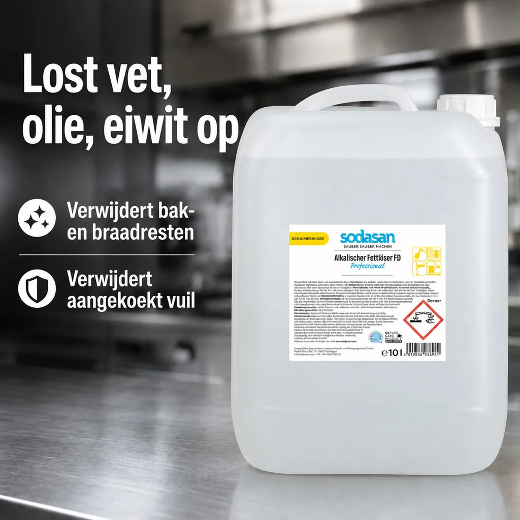 Alkalische ontvetter 10 liter, professionele ontvetter, vet verwijderaar, industriële ontvetter